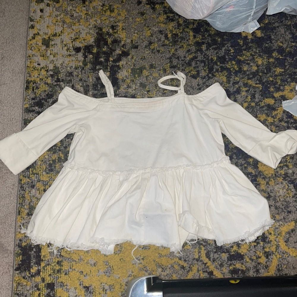 white off the shoulder top